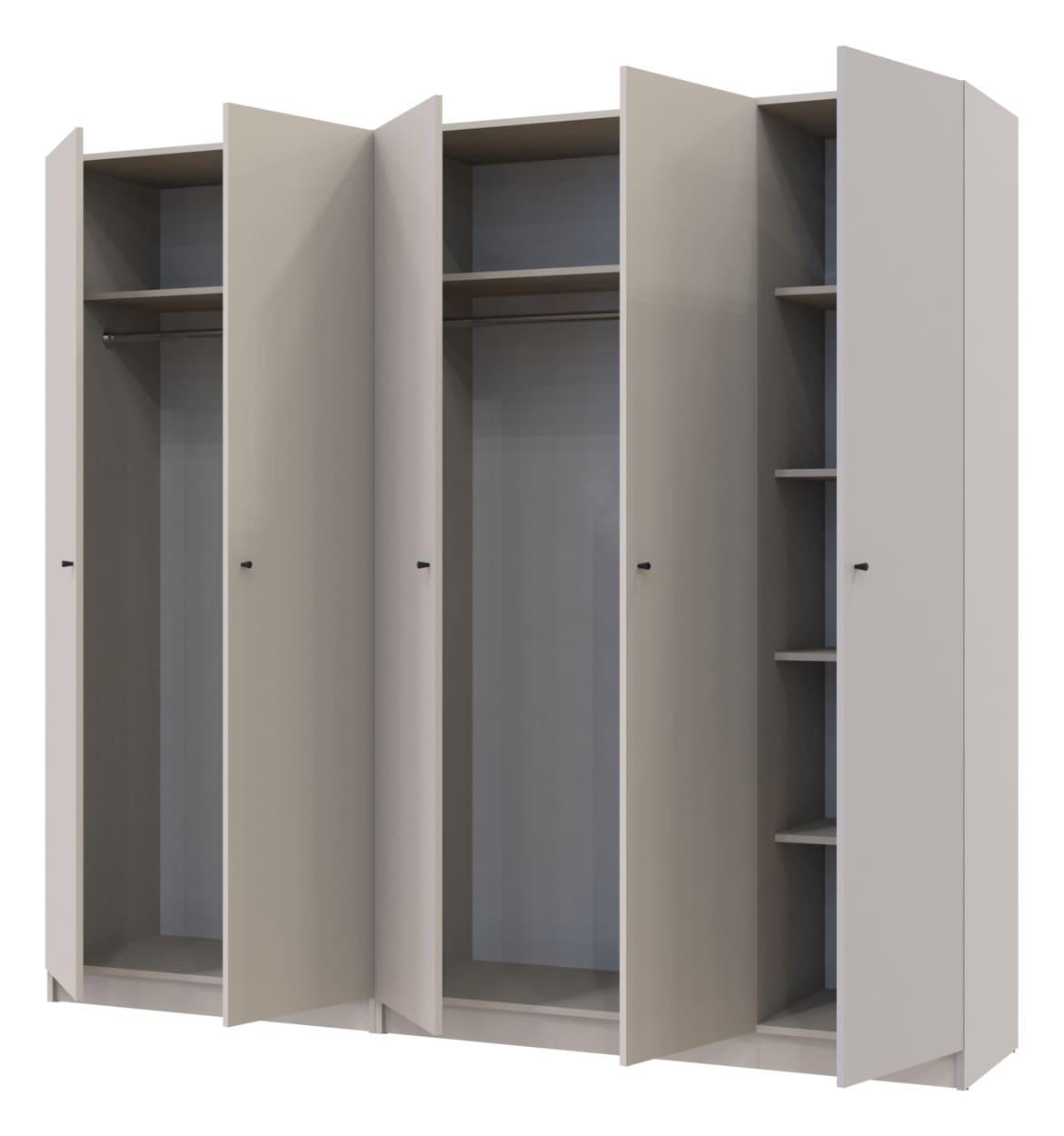 Комплект шаф для одягу "Promo" 225х48х204 см. 2+3, Кашемір, фото 1