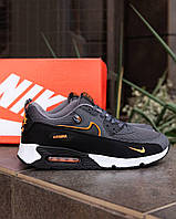 Мужские кроссовки Nike Air Max 90 Silver Orange, найк эир макс 90 серые