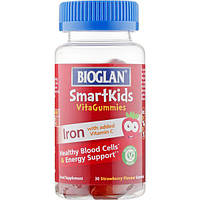 Витаминно-минеральный комплекс для детей Bioglan Smartkids Iron + Vitamin C 30 Gummies Strawb TN, код: 8283994