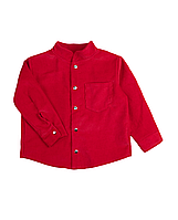 Вельветова сорочка дитяча "Олівер", Червоний, 80 (1 рік)