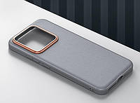 Чохол GKK Luxury Shockproof Hybrid Leather Case для Xiaomi 14 Gray