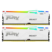 Модуль памяти для компьютера DDR5 64GB (2x32GB) 5600 MHz Beast White RGB Kingston Fury (ex.HyperX)