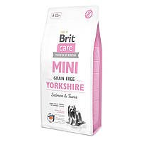 Корм Brit Care Mini Grain Free Yorkshire сухой беззерновой на основе мяса лосося и тунца для TR, код: 8451307