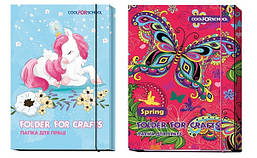 Папка для праці на гумці А4 лам. картон CoolForSchool, асорті д
