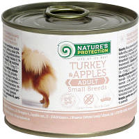 Консервы для собак Nature's Protection Adult Small Breeds Turkey&Apples 200 г (KIK24520) o