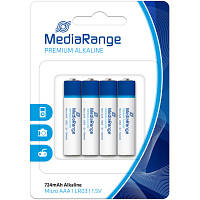 Батарейка Mediarange AAA LR03 1.5V Premium Alkaline Batteries, Micro, Pack 4 (MRBAT101) o