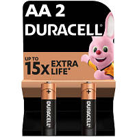 Батарейка Duracell AA лужні 2 шт. в упаковці (5000394058163 / 81551267) o