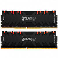 Модуль пам'яті для комп'ютера DDR4 16GB (2x8GB) 4266 MHz Renegade RGB Black Kingston Fury (ex. HyperX) (KF442C19RBAK2/16) o