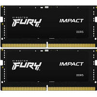 Модуль для ноутбука SoDIMM DDR5 32GB (2x16GB) 5600 MHz Impact Black Kingston Fury (ex.HyperX) (KF556S40IBK2-32) o