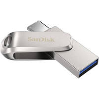 USB флеш наель SanDisk 1TB Ultra Dual Luxe Silver USB 3.2/Type-C (SDDDC4-1T00-G46) o