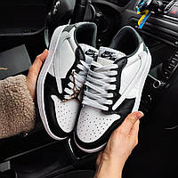 Чоловічі кросівки Nike Air Jordan 1 Low x Travis Scott чорні/білі хорошее качество Размер 43(27,5см);