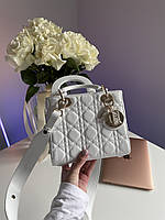 Christian Dior Small Lady Dior My ABCDIOR Bag White 20 х 17 х 9 см женские сумочки и клатчи хорошее качество