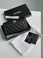 Chanel Wallet Boy Black/Silver 20 х 10 х 3 см женские сумочки и клатчи хорошее качество