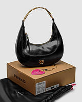 Pinko Mini Brioche Bag Hobo Black 24.5 х 24 х 4 см женские сумочки и клатчи хорошее качество