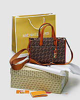 Michael Kors GIGI LG Grab Tote Brown 25 х 17 х 7 см женские сумочки и клатчи хорошее качество