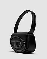 DIESEL 1DR Iconic Shoulder Bag Total Black 20 x 13 x 6.5 см хорошее качество