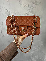 Chanel 2.55 Brown 25х17х8 женские сумочки и клатчи хорошее качество