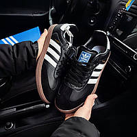 Чоловічі кросівки Adidas Samba чорні хорошее качество Размер 44(28см)