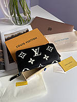 Louis Vuitton Clemence Wallet Bicolor Black/Cream 20 х 10 х 3 см женские сумочки и клатчи хорошее качество