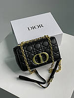 Christian Dior Small Dior Caro Bag Black Supple Cannage Calfskin женские сумочки и клатчи хорошее качество