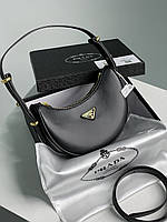 Prada Arque Leather Shoulder Bag Black 22.5 х 12 х 7 см женские сумочки и клатчи хорошее качество