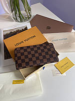 Louis Vuitton Zippy Wallet Damier Brown 20 х 10 х 3 см женские сумочки и клатчи хорошее качество