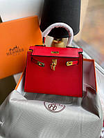 Hermes Red Premium 25/20 женские сумочки и клатчи хорошее качество