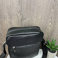 Мужская кожаная сумка барсетка стиль Лакоста + кожаный ремень из натуральной кожи, подарочный набор 2 в 1