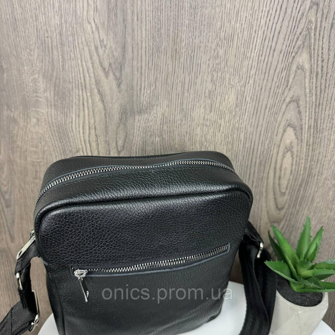 Мужской набор кожаная сумка планшетка стиль Лакоста + поясной кожаный ремень хорошее качество - фото 3 - id-p2191802223