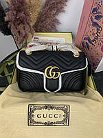 Gucci Marmont Black 26x16x7 женские сумочки и клатчи хорошее качество