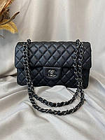 Chanel Black Texture 25x16x8 женские сумочки и клатчи хорошее качество