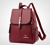 Качественный женский городской рюкзак прогулочный рюкзачок для девушек Кенгуру Красный хорошее качество