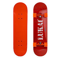 Скейтборд в сборе LUKAI SK-1245-3 со светящимися колесами Оранжевый z14-2024