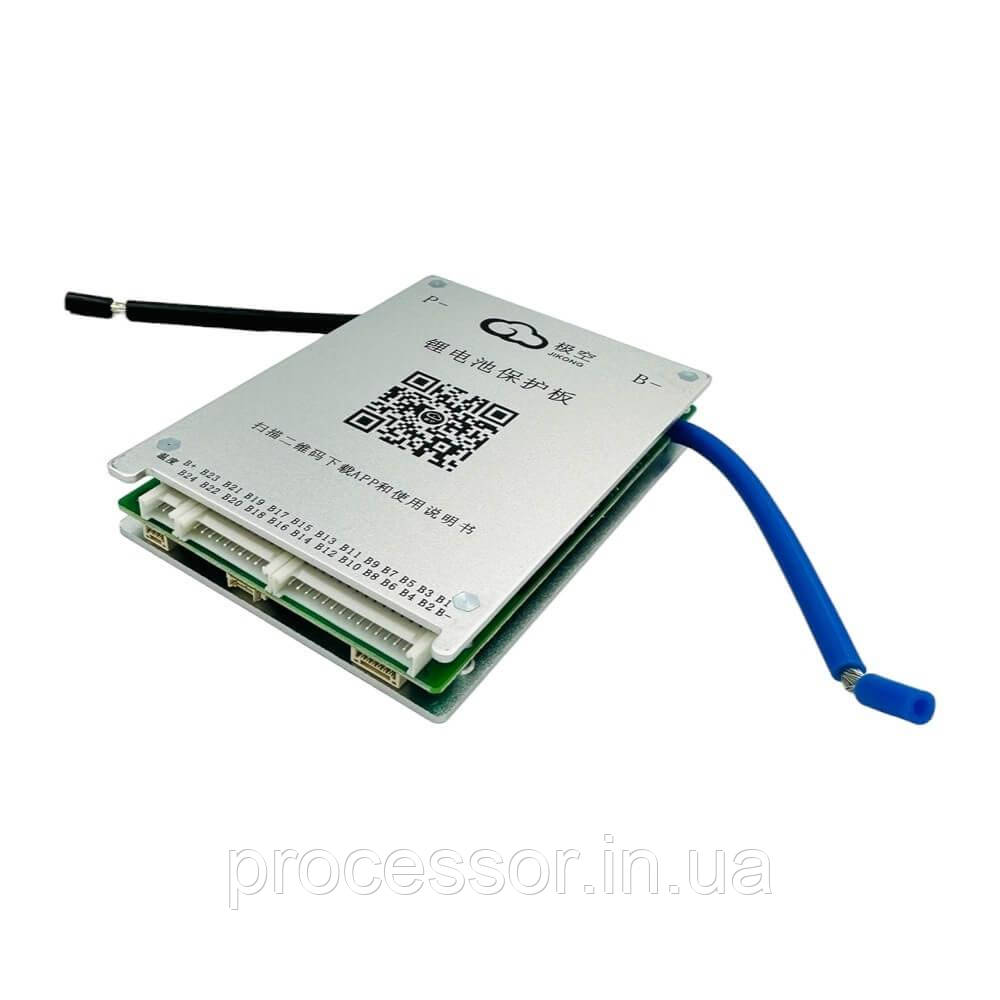 Смарт БМС плата для керування акумуляторами BMS JK-BD4A24S4P 8-24S 40A 24-76В Li-Ion/LiFePo4/LTO + загальний порт живлення