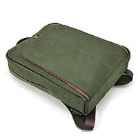 Кожаный рюкзак для ноутбука 14" RE-1239-4lx TARWA зеленая crazy horse хорошее качество