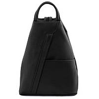 Кожаный мягкий итальянский рюкзак TL141881 Shanghai от Tuscany (Черный) хорошее качество