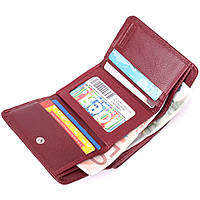 Кожаный интересный кошелек для женщин ST Leather 22507 Бордовый хорошее качество