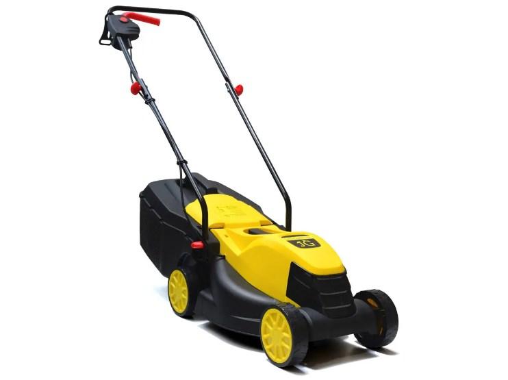 Газонокосарка потужна електрична (електрогазонокосарка) із травозбірником Geko Електричні газонокосарки, фото 1