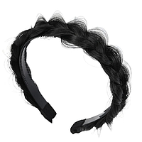 Обруч-ободок для волос Коса, Черный
