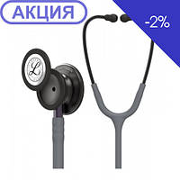 Стетоскоп Littmann Classic III серый с оголовьем дымчатого цвета на пыльно-фиолетовой ножке 5873