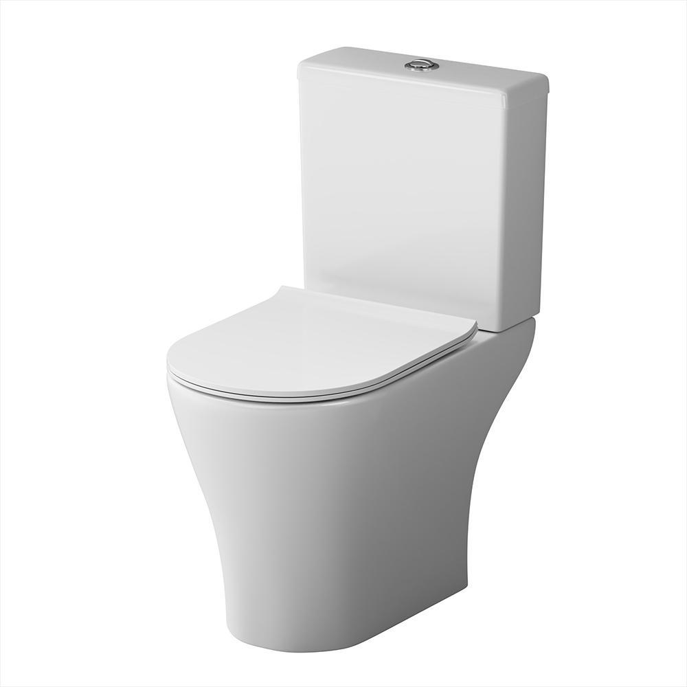 Унітаз-компакт безобідковий із сидінням мікроліфт Damixa DX86C8600SC Sirius