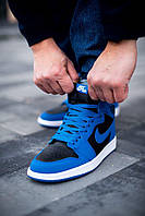 Jordan Retro 1 High Blue black хорошее качество кроссовки и кеды хорошее качество Размер 41
