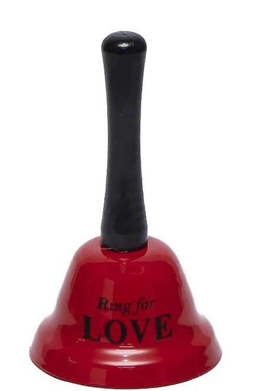 Червоний дзвіночок з написом Ring for love дзвони для кохання ZD-Q002 6,5*12*6,5 см
