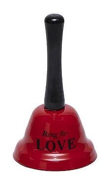 Червоний дзвіночок з написом Ring for love дзвони для кохання ZD-Q002 6,5*12*6,5 см