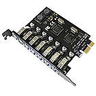 Контролер PCI-Е=>USB 3.0, 7 портів, 5Gbps, BOX