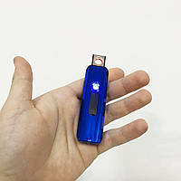 Спиральная сенсорная электрическая usb зажигалка синяя | Электронная зажигалка FO-603 спиральная подарочная