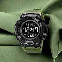 Часы наручные мужские SKMEI 1968AG ARMY GREEN, брендовые мужские часы, часы для мужчины. VP-942 Цвет: зеленый