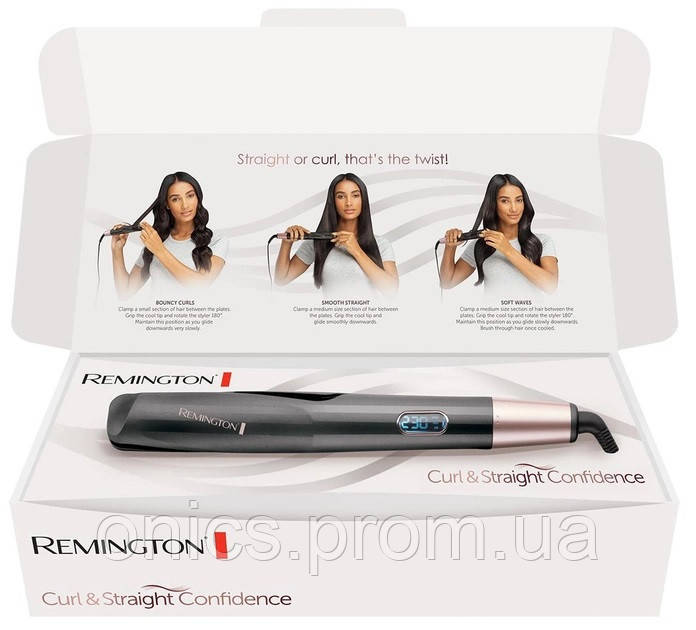 Выпрямитель для волос Remington Curl&Straight Confidence S6606 47 Вт хорошее качество - фото 1 - id-p2191834992