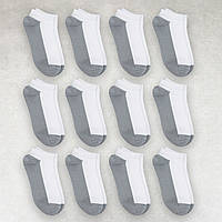 Носки унисекс хлопок 12 пар короткие размер 35-38