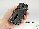Відкидний чохол з натуральної шкіри для Nokia Asha 206, фото 4